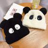 Children's Unisex Winter Pullover Panda Hat with Ear Protection - Thick, Warm, and Super Cute for Large Head Circumference