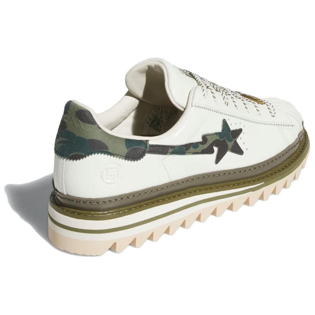 Superstar Clot x Bape x Superstar Adidas Originals 'Off White Olive Cargo' KJ1473