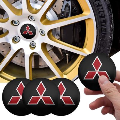 4 шт. 56 мм Наклейки на центральный колпачок колеса автомобиля, эмблема-наклейка для ASX Ralliart Lancer Cordia Pajero Outlander Eclipse Galant