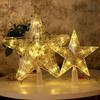 Christmas Tree Top Star LED Light Decoration Christmas Pendant Home Night Light Decor Xmas Gift Navidad 2023