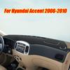 Черная кожаная накладка на панель приборов, защитная подкладка-коврик для Hyundai Accent 2006-10