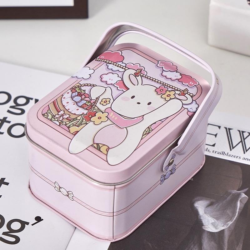 Жестяная коробка для конфет Детские подарки Маленькая жестяная коробка Коробки для печенья Портативный подарочный кейс Для украшения на день рождения, свадьбу