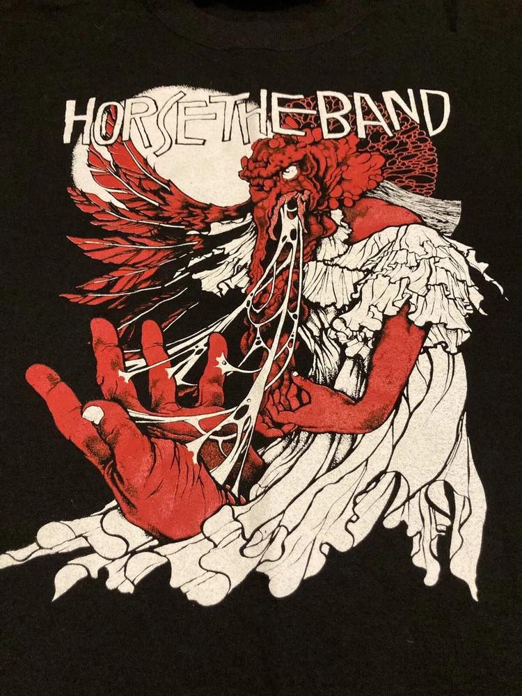 New Popular Horse the Band Black T-Shirt Cotton Full Size Unisex T-Shirt