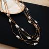 European and American Pearl Beaded Necklace, Simple and Exquisite Collarbone Chain, Light Luxury and High-end Versatile Necklace