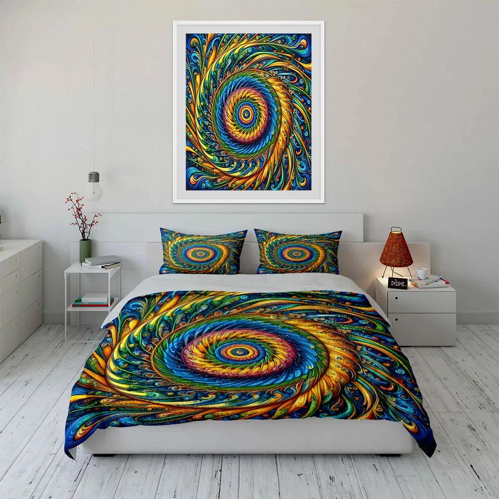 Яркий swirling art Набор постельного белья Мягкий Удобный Пододеяльник Набор постельного белья Включает 1*Пододеяльник & 2*Наволочки подарок