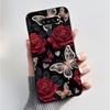 Soft Case For LG K50S K40S Phone Case LMX540HM LM-X540 LMX430HM LM-X430 Fashion Butterfly Flower Black Silicone Bumper Cover