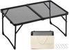 Anner Camping Table, Mesh Low Table, Bifold, Easy To Assemble, Lightweight, Compact, Load Capacity 30kg, Heat Resistance 200 Degrees, Aluminum, For