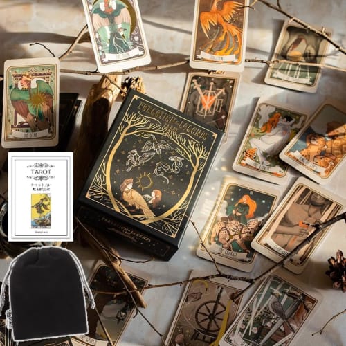 Kancharo 78-Card Tarot Card Set [Forgotten Legends Tarot] Includes Japanese Tarot Card Instructions & Pouch (Authentic)