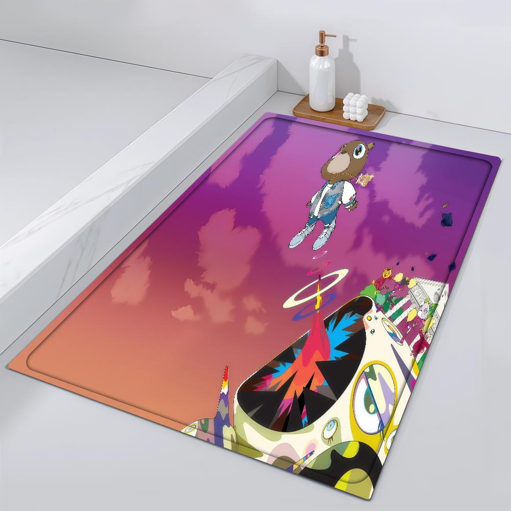 West K-Kanye Door Mat Bedside Entrance Bath Floor Cool Decoration Rapper Corridor Door Mat Carpet Living Room Balcony