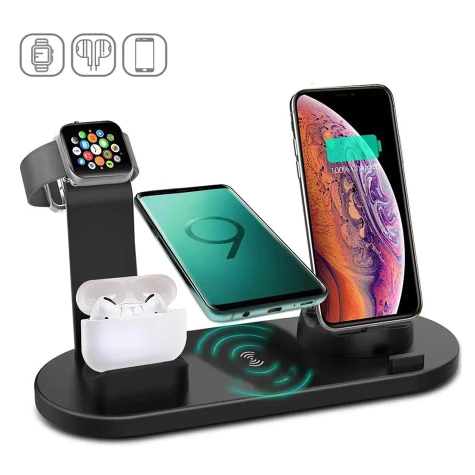 120 Вт 7 в 1 беспроводное зарядное устройство подставка для iPhone 16 15 14 13 Pro Max Watch Airpods Pro iWatch 8 7 быстрая зарядная станция