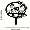 Деревенский металлический колышек для приветствия в саду, цветочная декорация для двора, колышек для садовых растений на День благодарения
