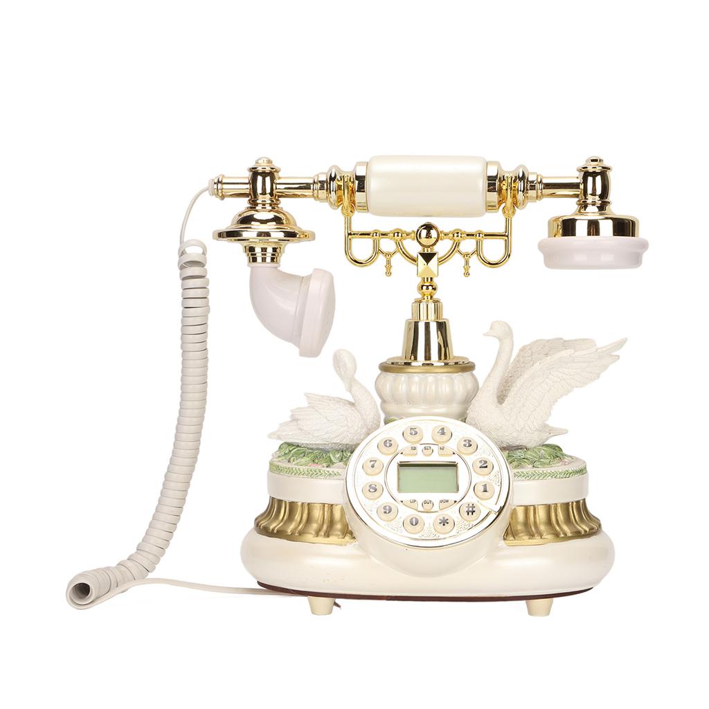 Антикварный телефон Классический европейский старомодный вращающийся стационарный цифровой винтажный стационарный телефон
