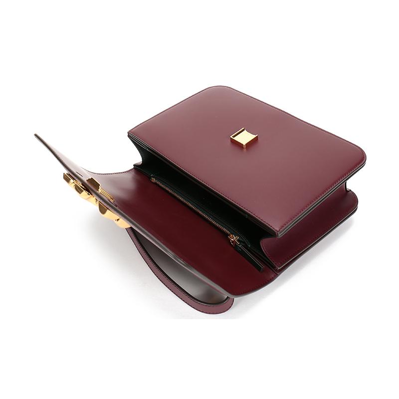 TORY BURCH Tang Libaiqi TB Eleanor fashionable cover style leather crossbody bag shoulder bag women's style burgundy 75003-639