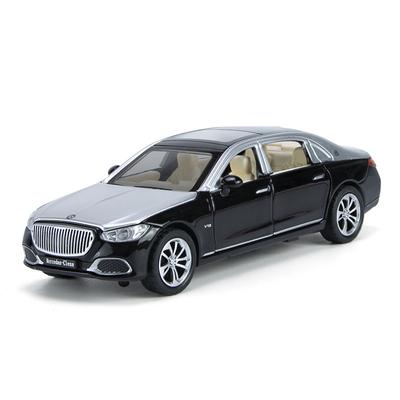1/32 литой под давлением Benz Maybach S680 модель автомобиля масштабная игрушка высокая имитация двери транспортного средства может открываться и оттягиваться назад собирать декоративные игрушки