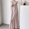 Vest nightdress women's summer cotton and silk pajamas long high-end loungewear can be worn outside holiday dress artificial cotton thin
