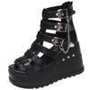 Fashion Women Thick Bottom Gladiator Shoe Woman Summer Chunky Sneakers High Platform Sandals Hollow Out 10CM Wedge Heels Beach Sandalias