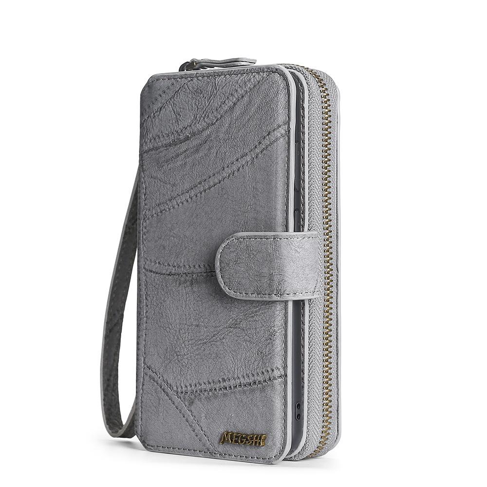 Megshi Detachable Flip Leather Case For Iphone 16 15 14 13 12 11 Pro Xs Max Business Wallet Phone Cover For Iphone Se 2020 X Xr