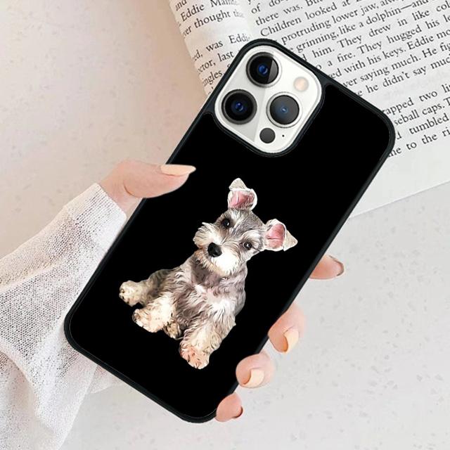 Мультяшная собака Шнауцер Чехол для телефона Для iPhone 17 Air 15 16 11 13 14 Pro Max 12 Plus Max Fundas