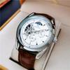 Men's High-End Hollow Flywheel Mechanical Watch - Automatic, Waterproof, Luminous, Moon Phase, Multifunction.