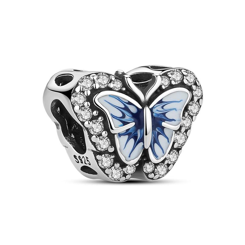 Original Charms Butterfly Firefly Lucky Clover Beads Fit Pan Brand Bracelets Necklaces Diy Jewelry for Women