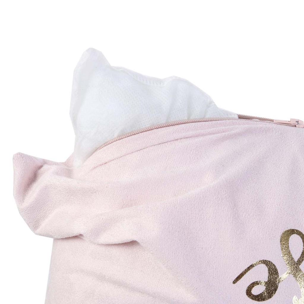 Les Trésors De Lily [A0878] - Розовая замшевая подушка Scarlett (сквозь розовые очки) - 50x30см