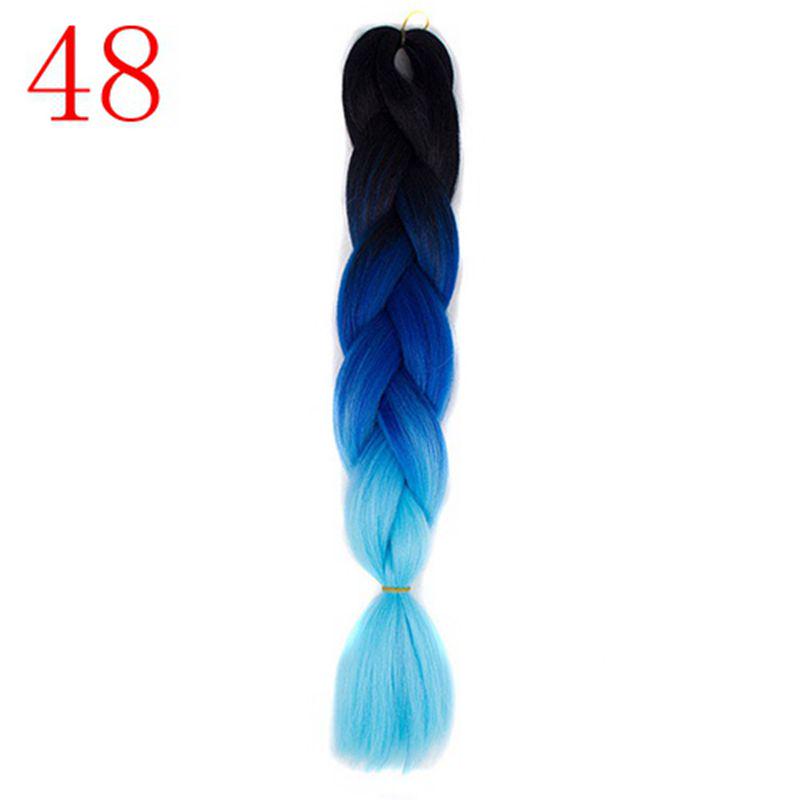 Ombre Hair Jumbo Braids Волосы Синтетические наращивания волос для женщин Розовый Красный Синий 102 Доступных цвета