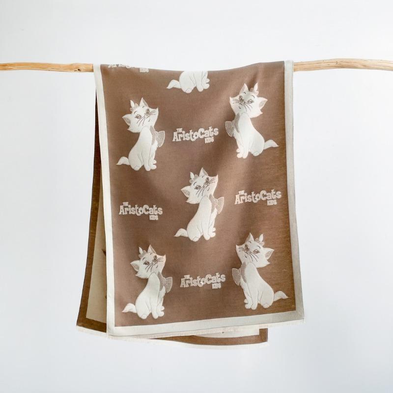 New Cute College Style Imitation Cashmere Scarf Female Kitten Double-sided Fringed Warm Shawl Versatile Comfortable Scarf Trendy