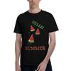 Привет, летний персонаж Мужская футболка Принт арбуза Crazy Tees Короткий рукав Круглый вырез 100% Хлопок Подарок на день рождения Одежда Футболка