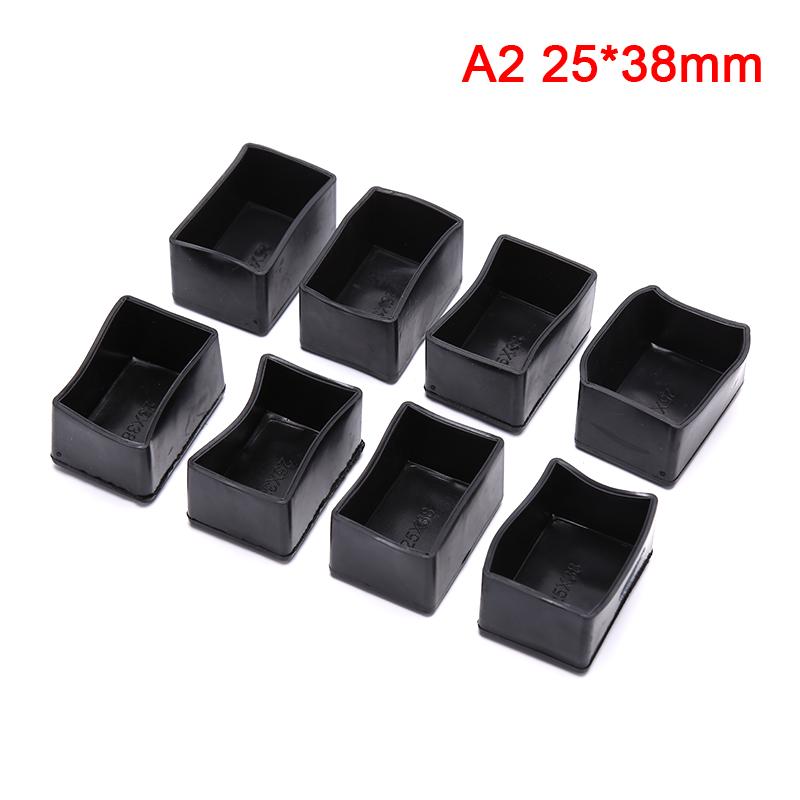 8 шт. Прямоугольные силиконовые колпачки для ног стула нескользящие крышки для ног стола носки протектор