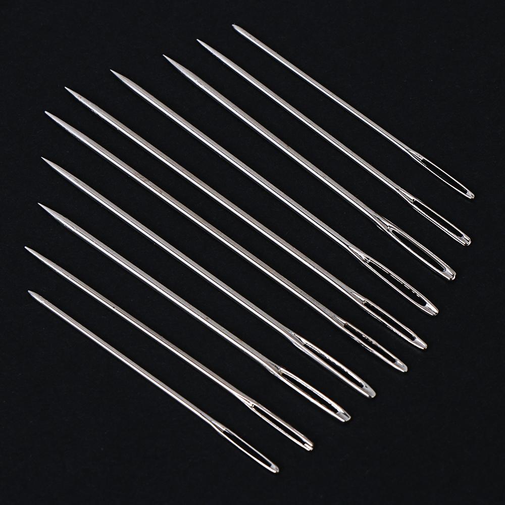 Steel Embroidery Cross Stitch Mending Craft Sew Pins Kit Large Eye Needles Hand Sewing Needle