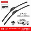 Автомобильные дворники Двойная резина для NISSAN X-Trail T30 T31 Navara D23 Передние щетки Резак Автомобильные детали Аксессуары Стеклоочистители Изнашиваемые детали