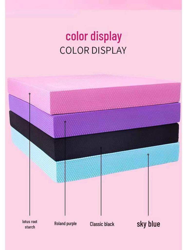 Коврик для йоги и фитнеса из бесшумной нескользящей толстой пены и ролик для пресса с подушечкой для колен