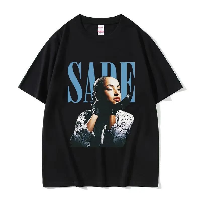 90s Singer SSade Print Graphic T Shirt Unisex Women Fashion Hip Hop Vintage Short Sleeve Tshirts Cotton Tshirt Streetwear Tops