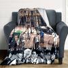 Name Custom Super Junior Poster Print Flannel Blanket High Quality Warm Comfortable Cover for All Seasons Perfect for Gifts Home Decor