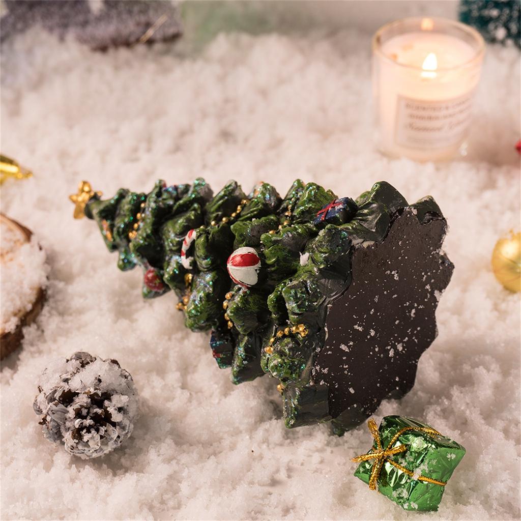 Маленькая рождественская елка, украшение рабочего стола, домашняя комната, поделки из смолы, украшения, рождественские небольшие подарки