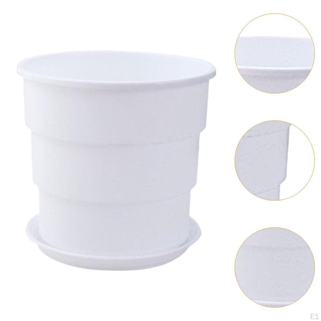 Цветочный горшок для растений Минималистский портативный универсальный небольшой горшок для растений с дренажным отверстием и поддоном для
