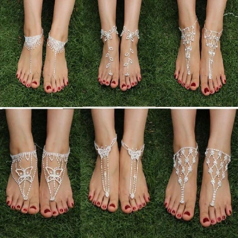 1pc Women's Fashion Barefoot Beach Sandals Jewelry Anklet Toe Ring