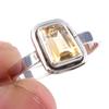 Natural Citrine Gemstone Handmade 925 Solid Sterling Silver Ring Size 7 B8z40