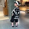 Children's Suits Summer Clothes Children's Boys Fashionable and Handsome Big Children's Sports Hip-hop Two-piece Suit