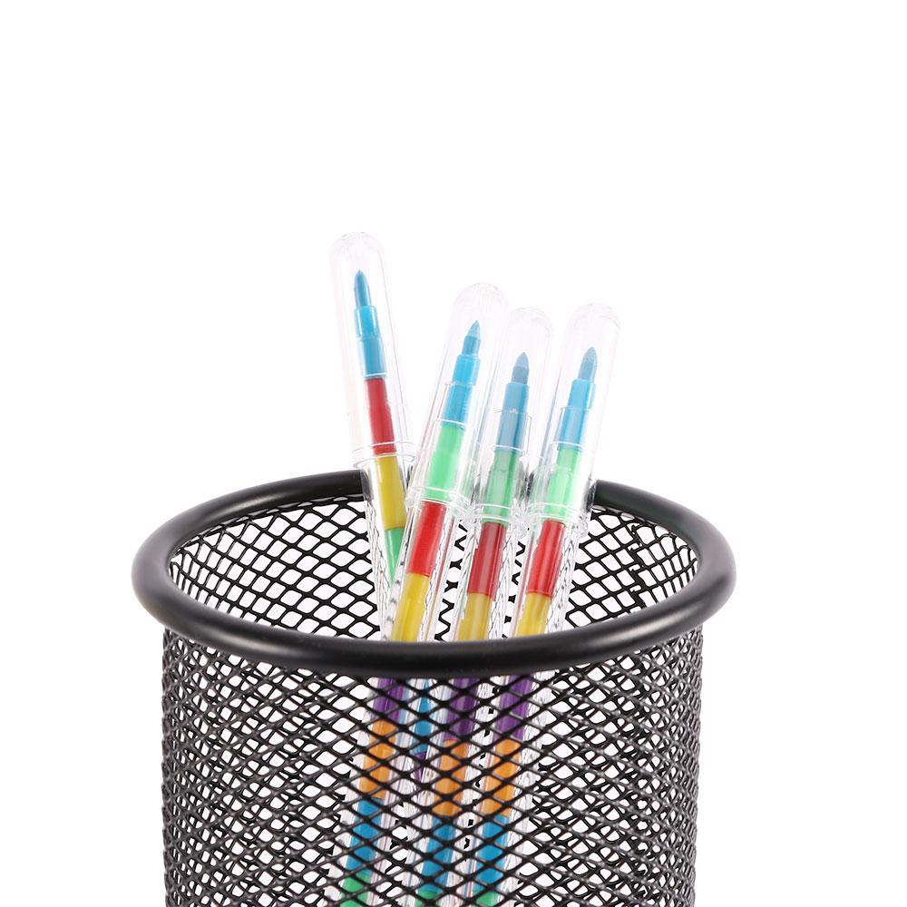 4 шт./набор DIY Рисование Дети Stacker Pen Масляная пастель Канцелярские карандаши Мелок Рисование Ручка Граффити