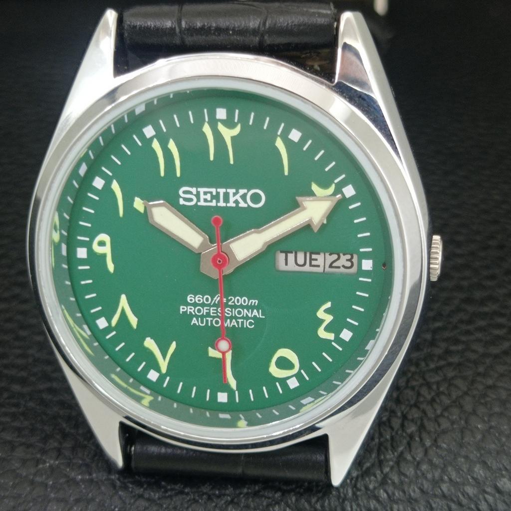 ВИНТАЖНЫЕ ОТРЕМОНТИРОВАННЫЕ МУЖСКИЕ АВТОМАТИЧЕСКИЕ ЧАСЫ SEIKO 6309A ЯПОНИЯ ЗЕЛЕНЫЙ ЦИФЕРБЛАТ a442760-1