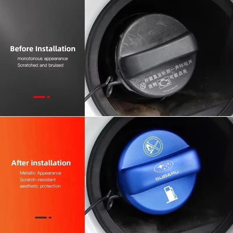for Subaru STI Forester Outback WRX BRZ Cover Frosted Alloy Lid Car Logo Fuel Tank Cap Metal Protection Cover Auto Accessories