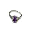 Natural Amethyst Gemstone 925 Sterling Silver Designer Ring Size 4.5 US