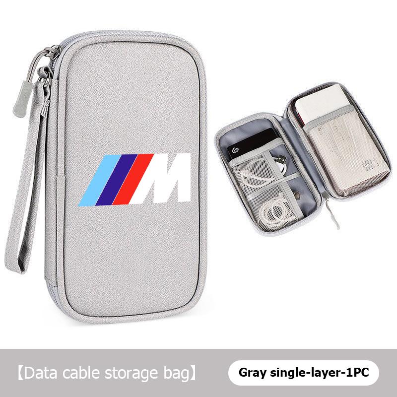 For BMW 3 Car Styling Digital Storage Bag Oxford Cloth Cable Tools Travel Purse For BMW M Sport M2 M3 M4 M5 M6 E46 E90 E60 F10 F20 E87 X3
