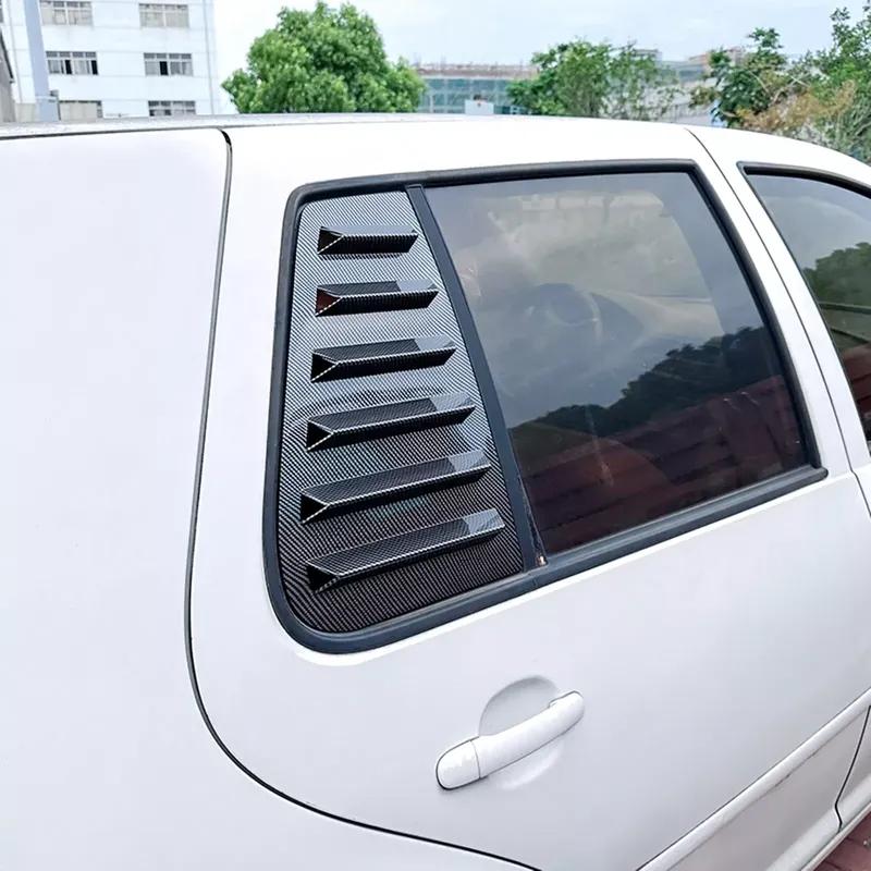 Для Volkswagen GOLF 4 MK4 1997-2006 Пластик ABS Заднее окно Четверть Жалюзи Накладка Боковой Вентиляционный Окно Отделка Автомобильные Клейкие Аксессуары