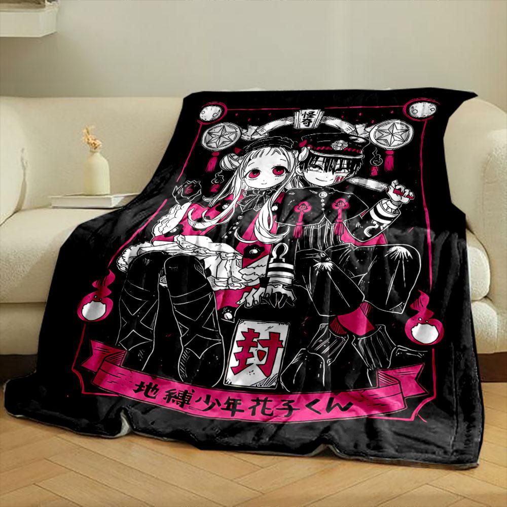 Two stylized characters in a gothic and occult-themed illustration. for all seasons blanket lunch break throw gift