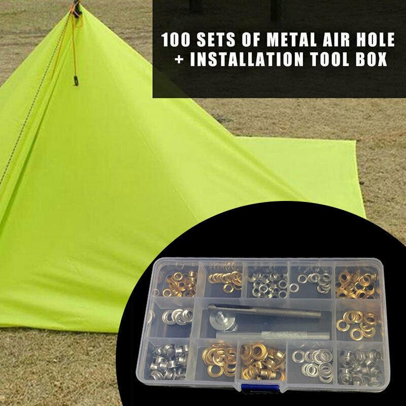 120 шт., люверсы, прочная одежда, металлические люверсы, пуговицы с инструментом для установки