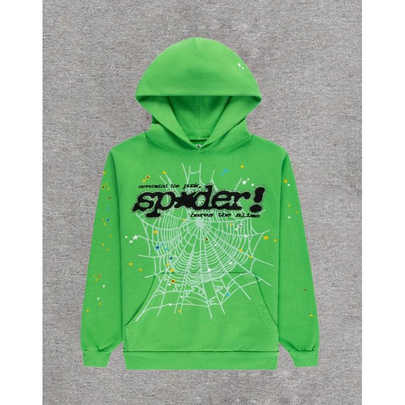 Mens Heavyweight 450g Cotton Hoodie With 3D Puff Print Spider Streetwear Loose Fit Pullover Sweatshirt