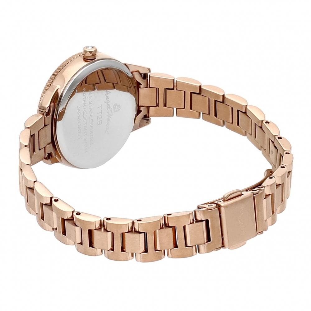 ANGELHEART Angel Heart Twinkle Time Белый перламутровый циферблат из нержавеющей стали Кварцевые часы 29 мм Подлинная гарантия производителя Kanna Hashimoto TT29PG Женские розовые G