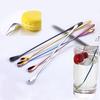 Ice Cream Long Handle Rainbow Stir Spoon Dessert Scoop Stainless Steel Tableware Dinnerware